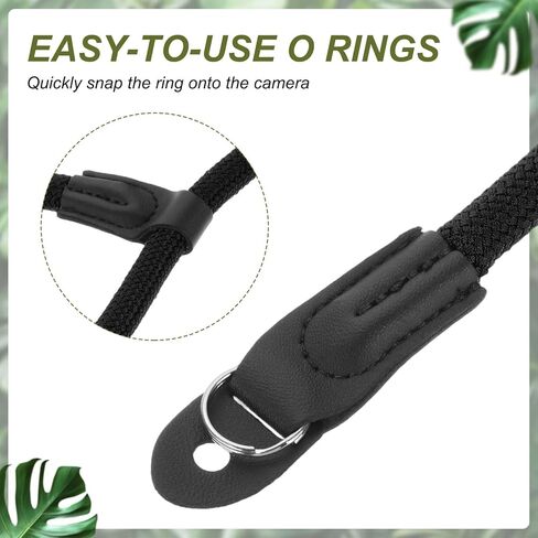 حزام كاميرا باتيكل، حبل تسلق من النايلون، حزام رقبة للكاميرا الرقمية، حزام كتف للكاميرات الفيديو نيكون، المصورين الأحاديين، أسود in Kuwait
