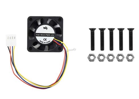 Cooling Fan for Compute Module 4 IO Board, PWM Speed Adjustment 12V @XYGStudy (Fan-4010-PWM-12V) in Saudi Arabia