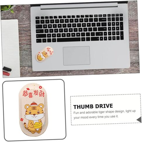 Gadpiparty 64gb USB Flash Drive Pen Drive Memory Stick 64g Flash Memory Stick Novelty Tiger Zodiac Design Gift for Computer and Laptop Users in Saudi Arabia