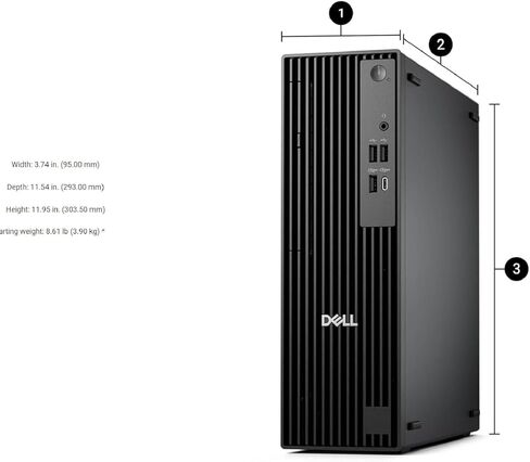 كمبيوتر مكتبي للأعمال Dell Pro Slim QCS1250، إصدار OptiPlex جديد، Intel Core i7-14700 (20 نواة، 28 خيط)، ذاكرة وصول عشوائي DDR5 سعة 64 جيجابايت، محرك أقراص PCIe SSD سعة 4 تيرابايت، تصميم فائق الهدوء، دعم شاشة 4K مزدوجة، USB-C، Windows 11 in Kuwait