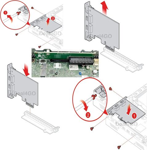 Deal4GO PCIe x4 Riser Board محول البطاقة السريعة 01AJ929 بديل لينوفو ثينك سنتر M720Q M920Q M920x M75Q P330 تايني 5 in Kuwait