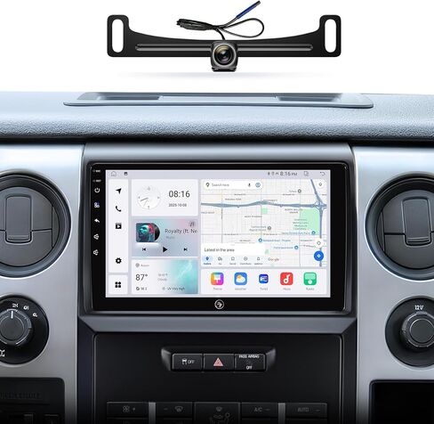راديو ستيريو للسيارة مقاس 9 بوصة لسيارة Ford F150 2009-2012، استبدال ترقية ستيريو Ford 13 مع CarPlay، Android Auto، 4+64G، نظام تحديد المواقع العالمي (GPS)، واي فاي، بلوتوث، FM، AM، SWC، كاميرا احتياطية 1080P in Saudi Arabia