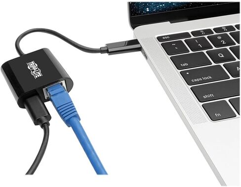 محول Tripp Lite U436-06N-GB-C USB C إلى Gigabit Ethernet 10/100/1000 ميجابت في الثانية RJ45، USB-C PD Pass-Through، USB 3.1 Type-C، أسود، حزمة الرعاية السحابية المُكونة مسبقًا مؤهلة (10 عبوات) in Saudi Arabia