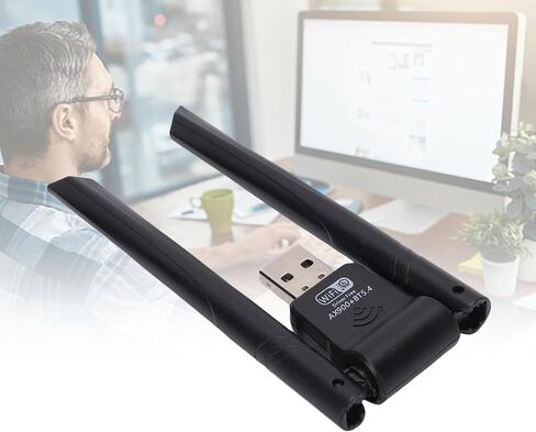 USB WiFi Adapter 900Mbps WiFi6 Dual Band 2.4G 286Mbps 5G with WPA3 Encryption for PC Laptop Plug and Play in Saudi Arabia