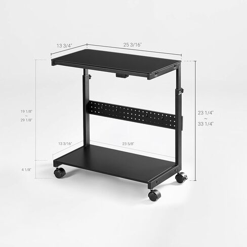 حامل برج كمبيوتر EUREKA ERGONOMIC بارتفاع قابل للتعديل، حامل كمبيوتر لوحي زجاجي مضيء مع مصابيح RGB، عربة حامل وحدة المعالجة المركزية بطبقتين تحت المكتب، حامل أرضي للكمبيوتر الشخصي لألعاب المكتب، التحكم في التطبيقات in Kuwait