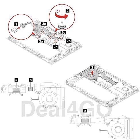 Deal4GO مروحة تبريد وحدة المعالجة المركزية ومبرد حراري 5H40X89428 5H40X89429 بديل لجهاز Lenovo ThinkPad T14 P14s Gen 2 (وحدة معالجة الرسومات المنفصلة) in Saudi Arabia