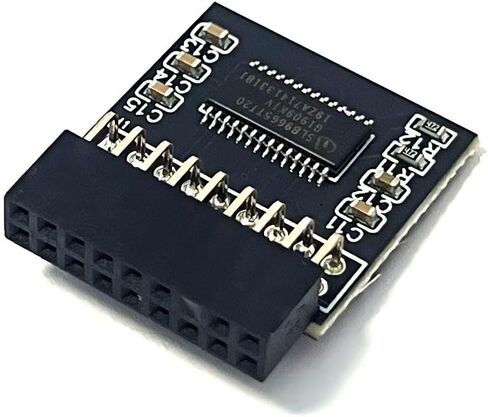 وحدة Jintai TPM 2.0 SLB9665 TPM LPC 18Pin للوحة الأم ASRock X399M Taichi/Phantom Gaming 6، H110 Pro BTC+/BTC+_Black، H110M-DVS R2.0/R3.0، H110M-HDS/HDV، H110TM-ITX متوافق مع TPM2.0 in Kuwait