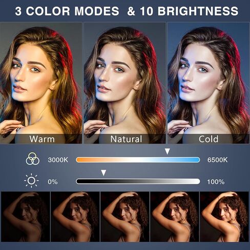 Desk Ring Light with Stand - Desktop Ring Light for Video Recording/Zoom Meeting Video Conference/Streaming in Kuwait