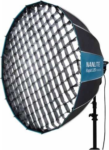 مصباح كشاف LED ثنائي اللون من Nanlite FC300B 2700K-6500K مع 12 تأثيرًا مدمجًا وNanlite Rapid 120 Parabolic Softbox (عنصران) in Kuwait