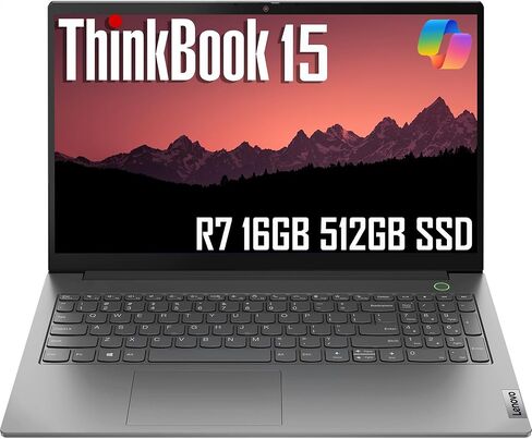Lenovo ThinkBook 15 Gen 4 Business Laptop (15.6 بوصة FHD مضاد للتوهج، 16 جيجابايت رام، 512 جيجابايت SSD، AMD Ryzen 7 5825U (> Intel i7-1165G7)) بصمة الإصبع، كاميرا ويب FHD مع مصراع، إيثرنت، Win 11 Pro (متجدد) in Kuwait