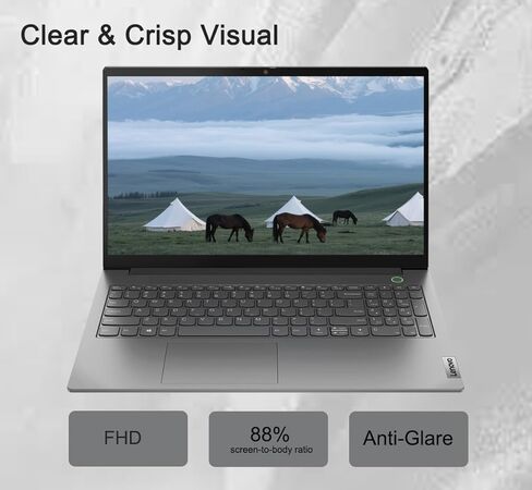Lenovo ThinkBook 15 Gen 4 Business Laptop (15.6 بوصة FHD مضاد للتوهج، 16 جيجابايت رام، 512 جيجابايت SSD، AMD Ryzen 7 5825U (> Intel i7-1165G7)) بصمة الإصبع، كاميرا ويب FHD مع مصراع، إيثرنت، Win 11 Pro (متجدد) in Kuwait