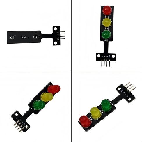 10 قطع وحدة إشارة مرور LED صغيرة أحمر أصفر أخضر 8 ملم متوافقة مع اردوينو، ESP32، ESP8266، راسبيري بي in Kuwait