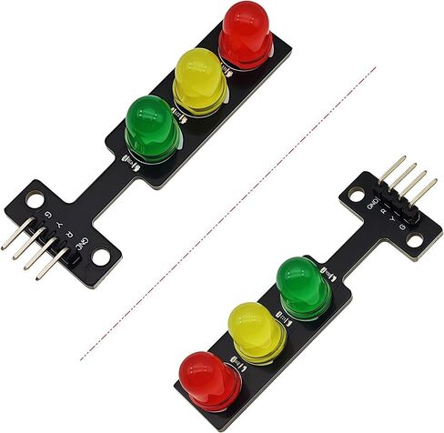 10 قطع وحدة إشارة مرور LED صغيرة أحمر أصفر أخضر 8 ملم متوافقة مع اردوينو، ESP32، ESP8266، راسبيري بي in Kuwait