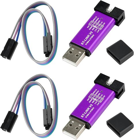 AITRIP 2 قطعة ST-Link V2 محاكي تنزيل مبرمج STM32F103C8T6 STM8 STM32 مع كابل (لون عشوائي) in Kuwait