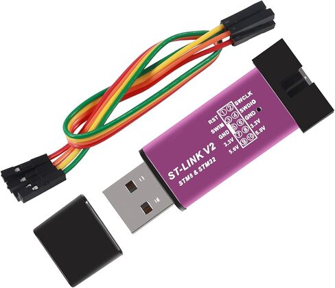 AITRIP 2 قطعة ST-Link V2 محاكي تنزيل مبرمج STM32F103C8T6 STM8 STM32 مع كابل (لون عشوائي) in Kuwait