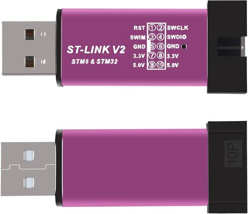 AITRIP 2 قطعة ST-Link V2 محاكي تنزيل مبرمج STM32F103C8T6 STM8 STM32 مع كابل (لون عشوائي) in Kuwait