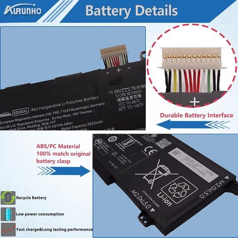SD06XL L84392-005 Laptop Battery Replacement for HP Omen 15-EK 15-EN 15-ek0xxx 15-ek0013dx 15-ek1013dx 15-ek0019nr ek0008ca 15-en0xxx 15-en0023dx 15-en1075cl 15-en0002ax L84356-2C1 SD06070XL in Saudi Arabia