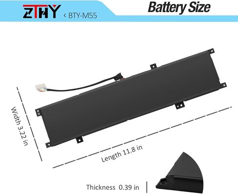 بطارية 90Wh BTY-M55 متوافقة مع MSI Pulse GL66 GL76 12UGK 12UGKV 12UGSZOK 12UGSZK Katana GF66 11UG Alpha 15 17 B5EEK A3DDK A4DEK Pulse 15 B13VFK B13VGK Crosshair 17 B12UGZ B12UGSZ السيف 15 A11UG in Saudi Arabia