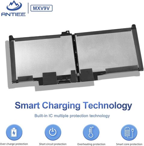 بطارية كمبيوتر محمول MXV9V 60Wh لجهاز Dell Latitude 5300 5310 7300 7400 E5300 E5310 E7300 E7400 Latitude 5300 5310 2 في 1، انسبايرون 7300 7306 2 في 1 أسود، P96G P96G001 P97G P99G سلسلة P100G 5VC2M 0829MX in Kuwait