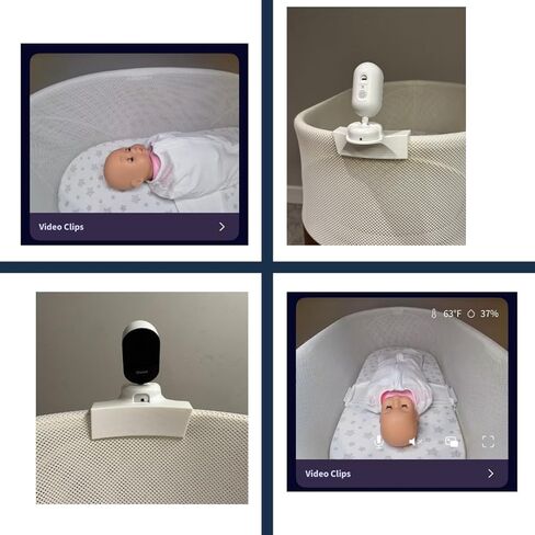 حامل لسرير Owlet Dream Sight & SNOO - ملحق - محول كاميرا بمشبك - ملاءمة آمنة، سهل التركيب، صنع في الولايات المتحدة الأمريكية in Saudi Arabia