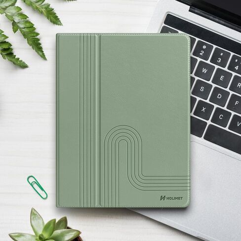 H HOLIMET Case for iPad (A16) 11th (11'')/ 10th Generation (10.9'') Vegan Leather with Built-in Pencil Holder Auto Sleep/Wake Function, Green in Saudi Arabia