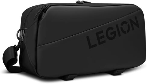 حقيبة Lenovo Legion Sling، حقيبة حمل مقاومة للماء لوحدة تحكم الألعاب Legion Go، سوداء اللون، حامل وحدة تحكم مناسب حسب الطلب، حزام كتف قابل للتعديل، مقصورات متعددة، تصميم متين وأنيق in Kuwait