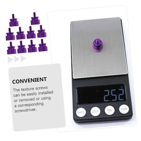 10pcs Purple Aluminum Alloy Knurled Thumbscrews for Computer Case Chassis Fixing, Threaded DIY Replacement Screws for PC Tower Maintenance in Saudi Arabia