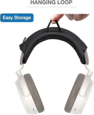 غطاء وسادة عصابة الرأس متوافق مع سماعات Sennheiser ACCENTUM، Momentum 4، Momentum 3، Momentum 2، Momentum فوق/على الأذن، وسادة سميكة 6 مم، بدون سحاب منزلق، مع حلقة تعليق in Kuwait