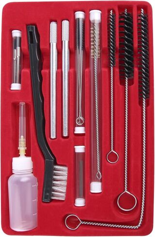 23 Pcs Air Spray Gun Cleaning Kit, Automotive Use Airbrush Cleaning Kit for Cleaning HVLP Paint Gun Airbrush Nozzles, Multi-Purpose Airbrush Set with Nylon Brush Mini Brush Needle and Bottle in Saudi Arabia