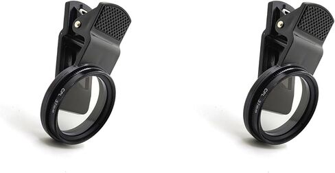 Acouto 2 Pcs 37mm Universal Clip On Circular Polarizer Filter for Mobile Phones Increase Saturation and Remove Reflections for Stunning Outdoor Photography in Saudi Arabia
