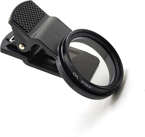 Acouto 2 Pcs 37mm Universal Clip On Circular Polarizer Filter for Mobile Phones Increase Saturation and Remove Reflections for Stunning Outdoor Photography in Saudi Arabia