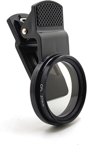 Acouto 2 Pcs 37mm Universal Clip On Circular Polarizer Filter for Mobile Phones Increase Saturation and Remove Reflections for Stunning Outdoor Photography in Saudi Arabia