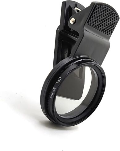 Acouto 2 Pcs 37mm Universal Clip On Circular Polarizer Filter for Mobile Phones Increase Saturation and Remove Reflections for Stunning Outdoor Photography in Saudi Arabia