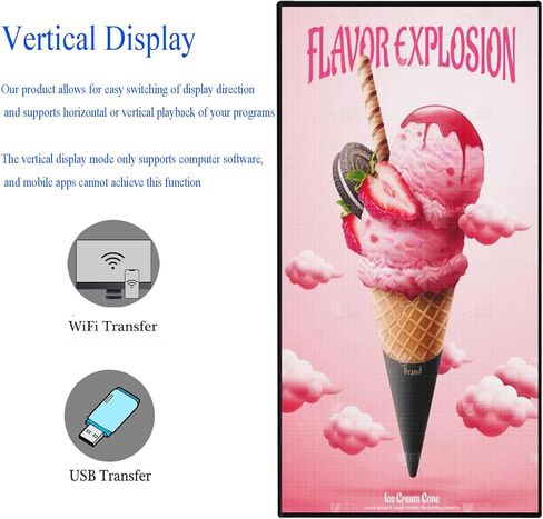 P5 Outdoor 65"x34" LED Sign Programmable Digital Board -High-Res Scrolling Display, USB and WiFi Control, Custom Images & Video for Business in Saudi Arabia