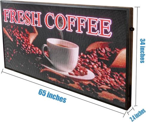 P5 Outdoor 65"x34" LED Sign Programmable Digital Board -High-Res Scrolling Display, USB and WiFi Control, Custom Images & Video for Business in Saudi Arabia