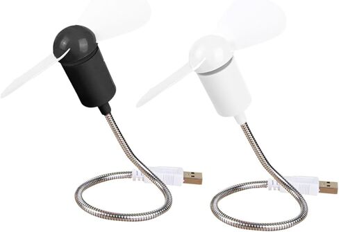 TEHAUX 5 قطع USB صغيرة مرنة مجموعة مراوح تبريد الكمبيوتر الصغيرة الهادئة مع رقبة قابلة للتعديل لأجهزة الكمبيوتر المحمول واستخدام المكتب والسفر (ألوان عشوائية) in Kuwait