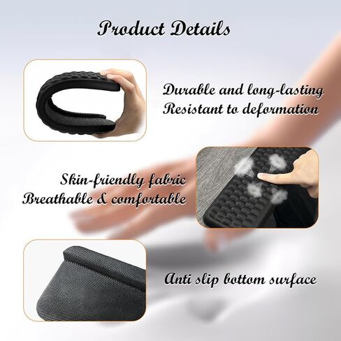 L-Shaped Desk Edge Cushion,2-Piece Ergonomic Desk Edge Cushion,Desk Elbow Pad for Desk with Non-Slip,Wrist Support Arm Rest for Long Hours of Work,Gaming,Studying in Saudi Arabia