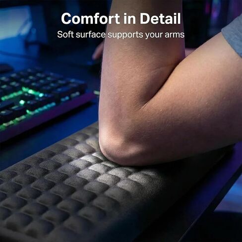 L-Shaped Desk Edge Cushion,2-Piece Ergonomic Desk Edge Cushion,Desk Elbow Pad for Desk with Non-Slip,Wrist Support Arm Rest for Long Hours of Work,Gaming,Studying in Saudi Arabia