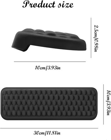 L-Shaped Desk Edge Cushion,2-Piece Ergonomic Desk Edge Cushion,Desk Elbow Pad for Desk with Non-Slip,Wrist Support Arm Rest for Long Hours of Work,Gaming,Studying in Saudi Arabia