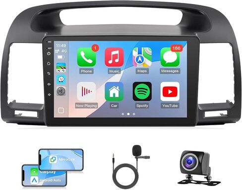 راديو سيارة Leadfan Android لسيارة Toyota Camry 2002 2003 2004 2005 2006 مع Carplay Android Auto، شاشة لسيارة Toyota Camry ستيريو مع بلوتوث، واي فاي، ملاحة GPS، SWC in Kuwait