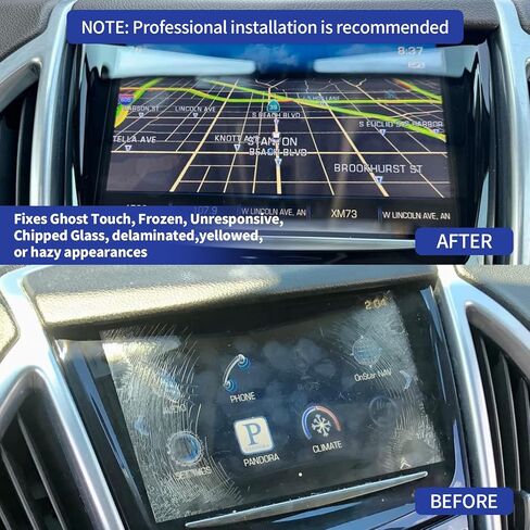 Touch Screen Digitizer Replacement for Cadillac CUE ATS Escalade SRX XTS ELR CTS CTS-V Radio Screen 2013-2017 Touchscreen Ultra-Sensitive High-Definition OEM Navigation System with Trim Tool in Saudi Arabia
