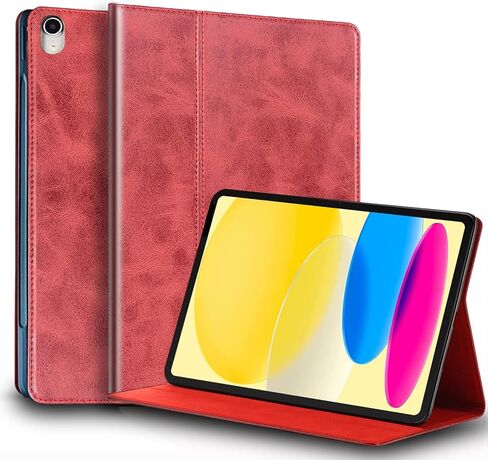 حافظة لجهاز Ipad (A16) الجيل الحادي عشر 11 بوصة 2025 وجهاز iPad الجيل العاشر 10.9 بوصة 2022 غطاء حماية من الجلد الأصلي، تنبيه/نوم تلقائي. بني in Kuwait