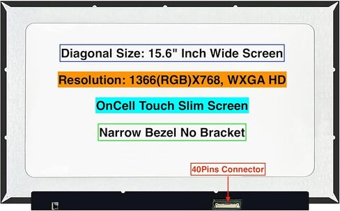 بديل شاشة EM EMAJOR TECH الجديدة لشاشة HP P/N L78717-001 1366X768 HD OnCell التي تعمل باللمس LCD LED مع مجموعة من الأشرطة والأدوات in Kuwait