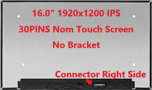 شاشة بديلة LCD جديدة (بدون لمس) 16.0 بوصة IPS (بدون أقواس) NV160WUM-N41 WUXGA 1920x1200 30 Pin Matte لـ HP PN M73490-L61 لتطبيق الكمبيوتر المحمول/الشاشة/الشاشة/LCD in Kuwait