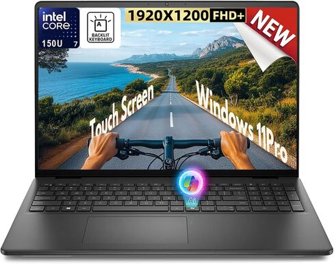 Dell 16-inch Touchscreen Laptop for Work & Study – 16" FHD+ Anti-Glare, 16GB DDR5 RAM, 1TB SSD, Intel 10-Core 7 150U(Up to 5.4GHz), Ai Copilot, Backlit KB, Win 11 Pro, Long Batterie Life in Saudi Arabia
