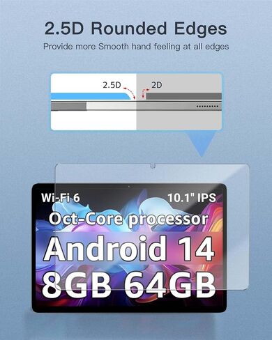 واقي شاشة لجهاز CFVOCUY TS-EM101A Android 14 Tablet 10.1 بوصة، زجاج مقسى بصلابة 9H لجهاز CFVOCUY TS-EM101A اللوحي مضاد للخدش، خالٍ من الفقاعات، وضوح عالي الدقة in Kuwait