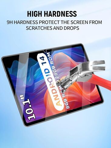 واقي شاشة لجهاز AISLPC A55 Android 14 Tablet مقاس 10.1 بوصة، طبقة من الزجاج المقوى المقاوم للخدش 9H سهل التركيب، بدون فقاعات، عبوتان in Kuwait
