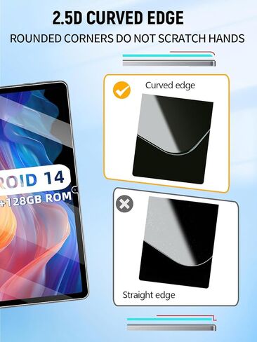 واقي شاشة لجهاز AISLPC A55 Android 14 Tablet مقاس 10.1 بوصة، طبقة من الزجاج المقوى المقاوم للخدش 9H سهل التركيب، بدون فقاعات، عبوتان in Kuwait