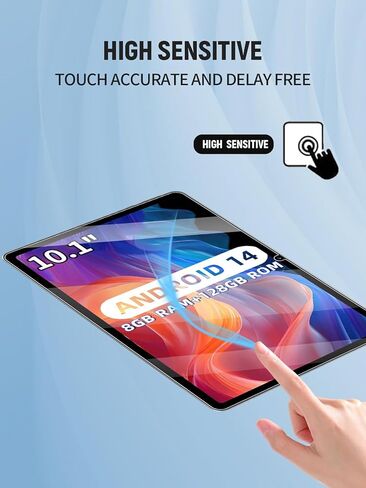 واقي شاشة لجهاز AISLPC A55 Android 14 Tablet مقاس 10.1 بوصة، طبقة من الزجاج المقوى المقاوم للخدش 9H سهل التركيب، بدون فقاعات، عبوتان in Kuwait
