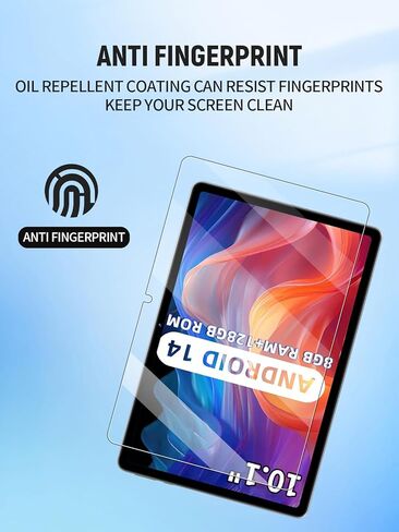 واقي شاشة لجهاز AISLPC A55 Android 14 Tablet مقاس 10.1 بوصة، طبقة من الزجاج المقوى المقاوم للخدش 9H سهل التركيب، بدون فقاعات، عبوتان in Kuwait